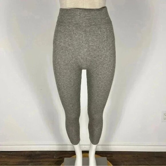 🌟OKAKIE  ribbed cropped leggings L - Picture 1 of 11